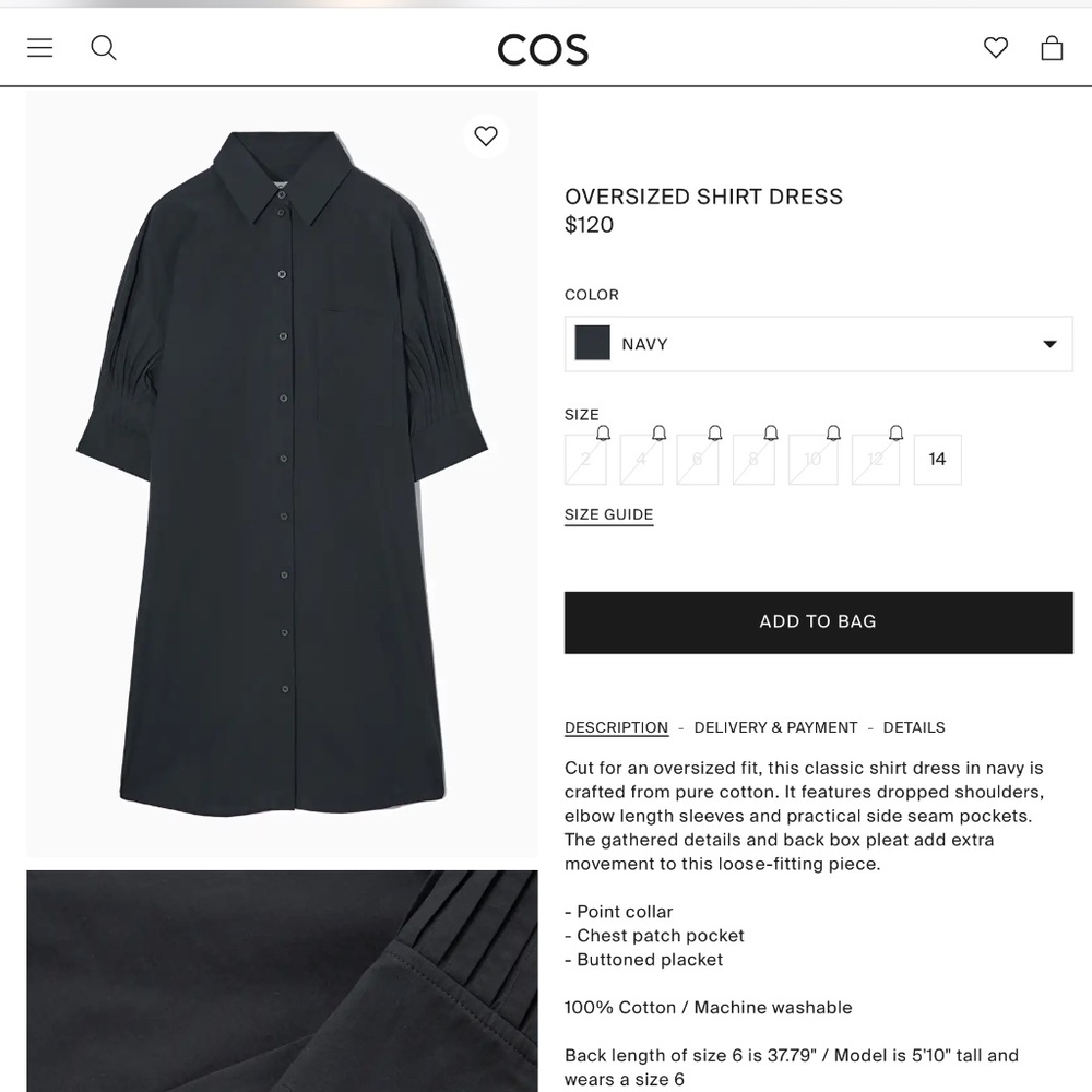 Oversized shirt dress